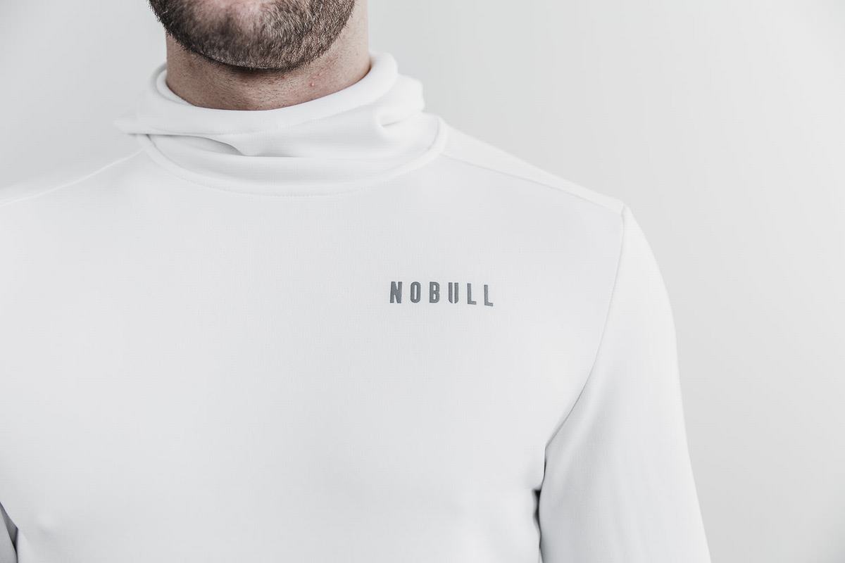 Nobull Performance Men's Hoodie White | Australia (CW0362)